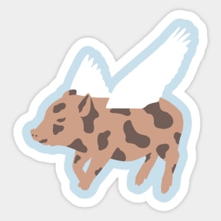 Pigs might fly! Sticker